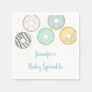 Cute Blue Donut Baby Sprinkle Pappersservett