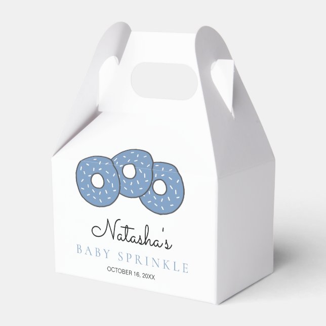 Cute Blue Donuts 2:a Baby Sprinkle Shower Presentaskar (Framsidan Sidan)