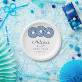 Cute Blue Donuts Baby Shower Sprinkle