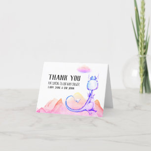 *~* Cute Blue Dragon Pojke Shower Tack Kort