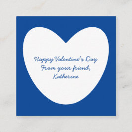 Cute Blue eart Classroom-pojkar Alla hjärtans dag Tilläggskort