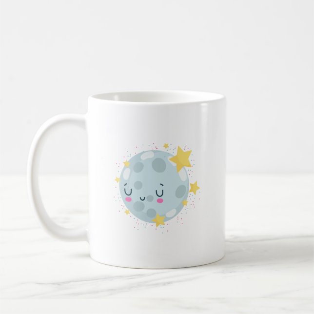 Cute Blue Earth Kaffemugg (Vänster)
