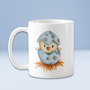 Cute Blue Egg Chick Kaffemugg