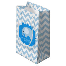 Cute Blue Elephant Baby Shower Boy Party Anpassnin