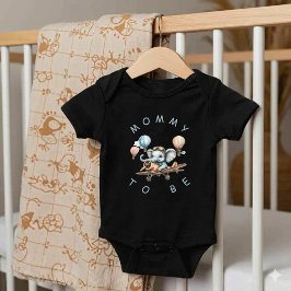 Cute Blue Elephant Baby Shower Mommy T Shirt