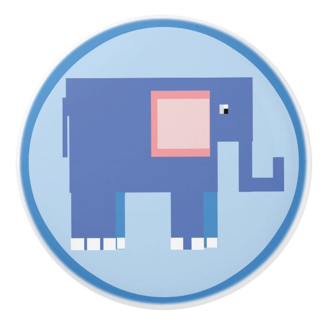 Cute blue elephant knopp (Framsidan)