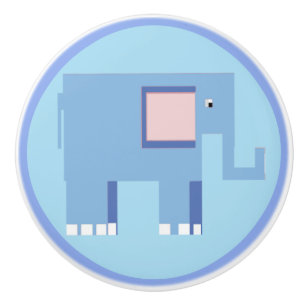 Cute blue elephant knopp