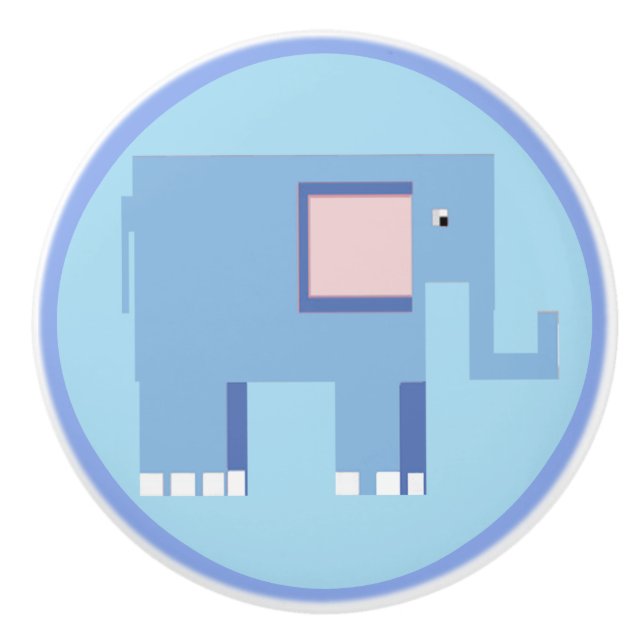Cute blue elephant knopp (Framsidan)