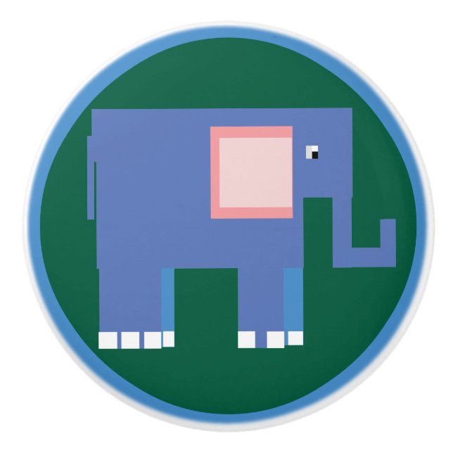 Cute blue elephant knopp (Framsidan)