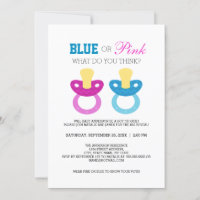 Cute Blue eller Rosa Nappar Gender Reveal Party