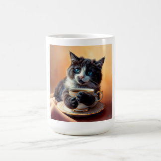 Cute Blue Eyed Kitten Kaffemugg