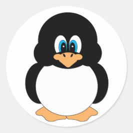 Cute Blue Eyed Penguin Stickers Runt Klistermärke