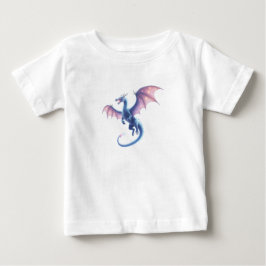Cute Blue Fairytale Magic Dragon Cartoon T Shirt