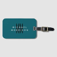 Cute Blue Färg Monogram Initial Brev Namn