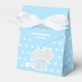 Cute Blue Favor Box med elefant Presentaskar