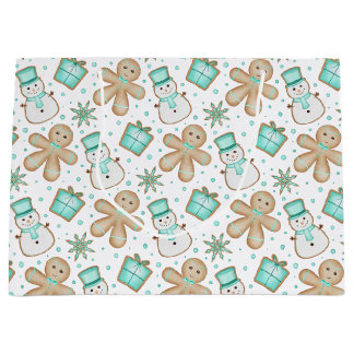 Cute Blue Festive Christmas Gingerbread