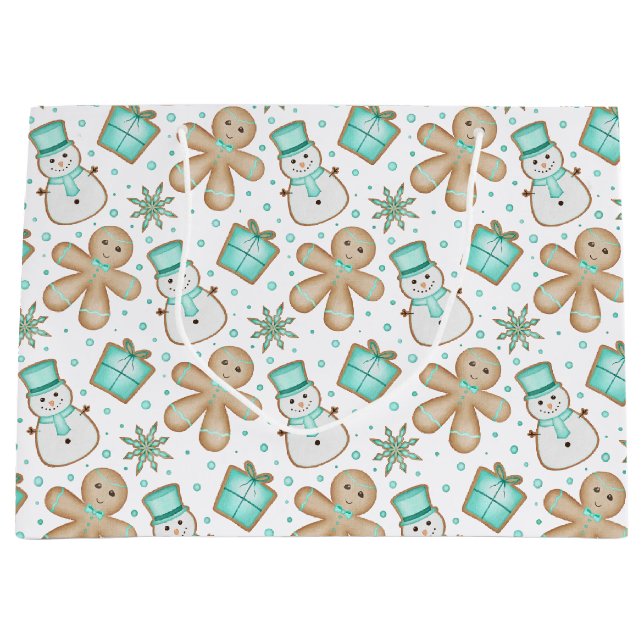 Cute Blue Festive Christmas Gingerbread (Framsidan)
