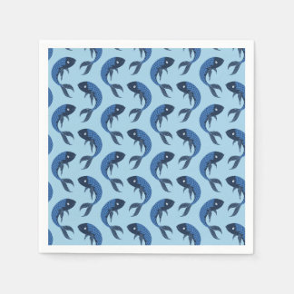 Cute Blue fish napkins Pappersservett