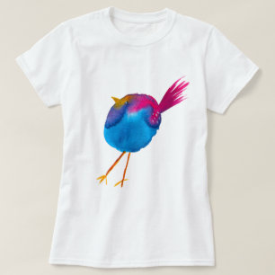 Cute Blue Fjäderfärg T Shirt