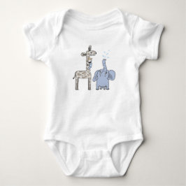 Cute Blue Giraffes Baby Bodysuit - Whimsical  T Shirt