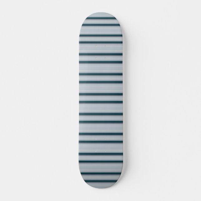 Cute blue gray stripes  mini skateboard bräda 18,5 cm (Framsida)