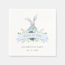 Cute Blue Grönt Bunny Foliage Vilken ålder som hel