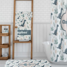 Cute Blue Grönt Dinosaur med Namn