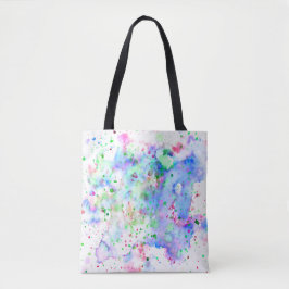 Cute Blue Grönt Lila & Rosa Artsy Paint Splatter Tygkasse