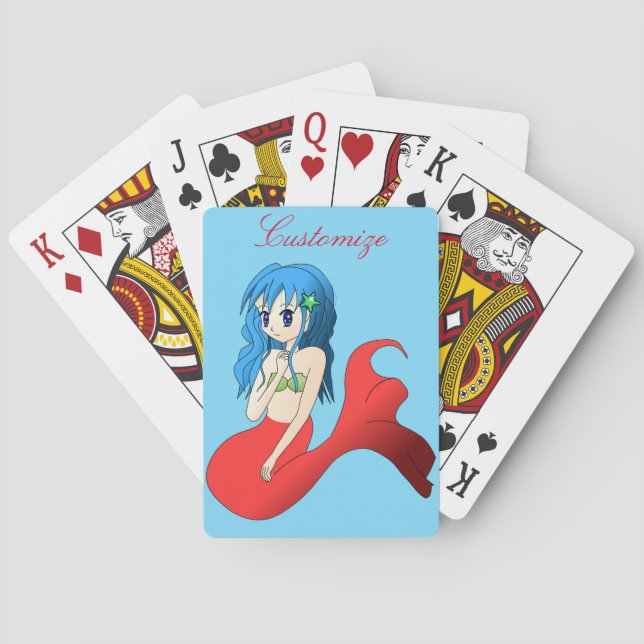 Cute Blue-halls-Sjöjungfru Thunder_Cove Casinokort (Baksidan)