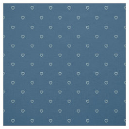 Cute Blue Hearts Mönster Tyg