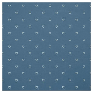 Cute Blue Hearts Mönster Tyg