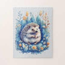 Cute Blue Hedgehog Puzzle