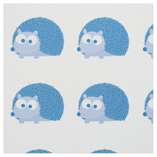 Cute Blue Hedgehog Tyg (Provkarta)