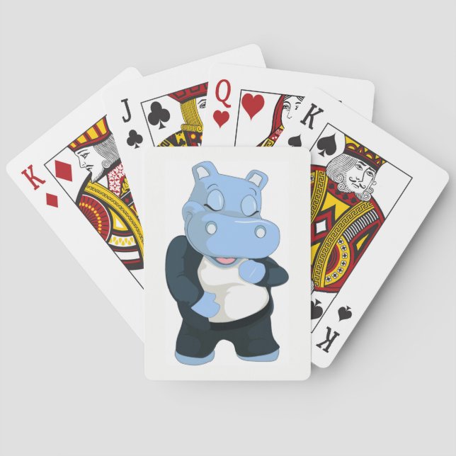 CUTE BLUE HIPPO CASINOKORT (Baksidan)