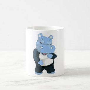 CUTE BLUE HIPPO KAFFEMUGG