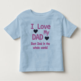 Cute Blue I Kärlek My Pappa Boy T Shirt