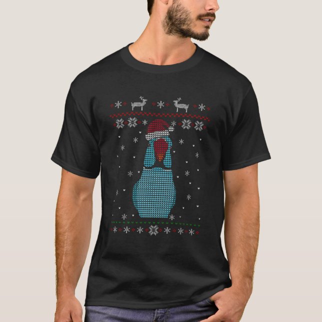 Cute Blue Indian Ringnacke Alexandrine Parrot Ugly T Shirt (Framsida)