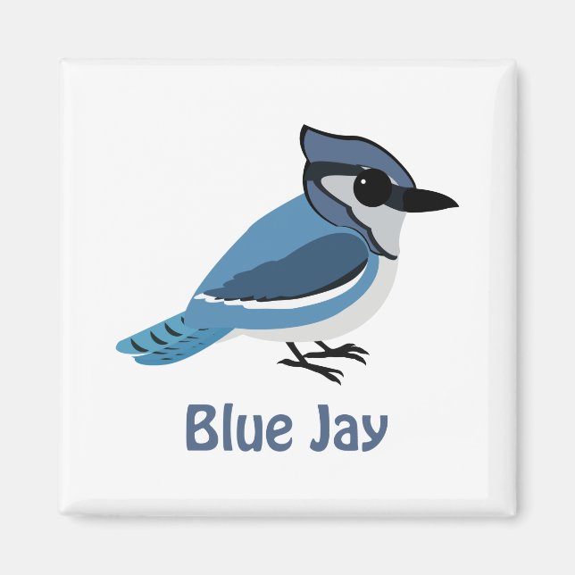 Cute Blue Jay Magnet (Framsidan)