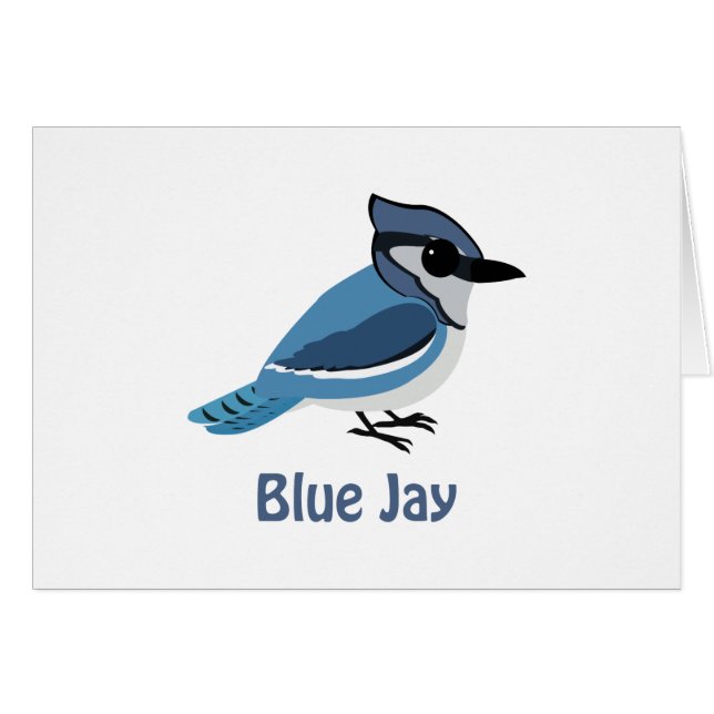 Cute Blue Jay OBS Kort (Framsidan Horizontal)