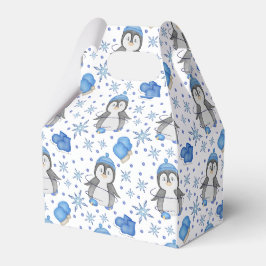 Cute Blue jul Ice Skating Penguin Presentaskar