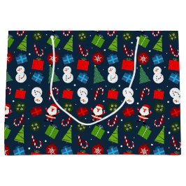 Cute Blue-jultomten och Snögubbe Mönster