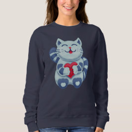 Cute Blue kärlek cat T Shirt