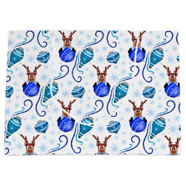 Cute Blue Kids Christmas Reindeer