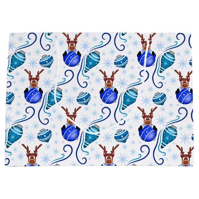 Cute Blue Kids Christmas Reindeer (Framsidan)