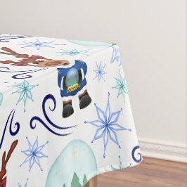 Cute Blue Kids Christmas Reindeer