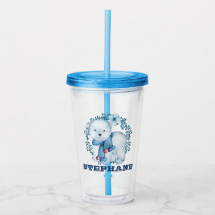 Cute Blue Kids Polar Bear Take Away Mugg
