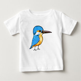 Cute Blue Kingfisher Bird Art T Shirt