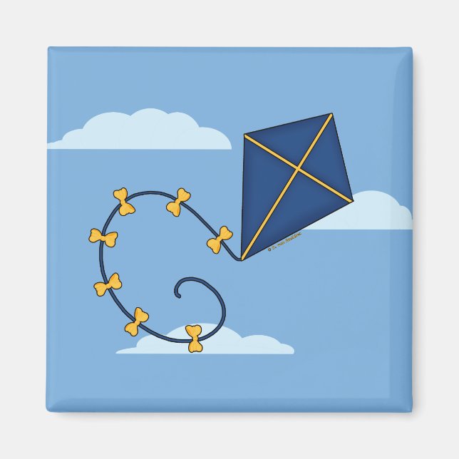Cute Blue Kite Magnets Magnet (Framsidan)