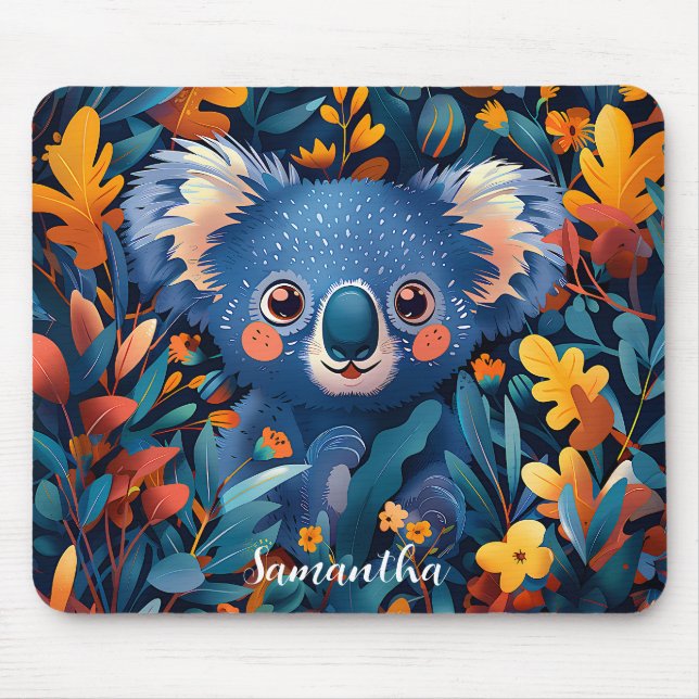 Cute Blue Koala Bear Musmatta (Framsidan)