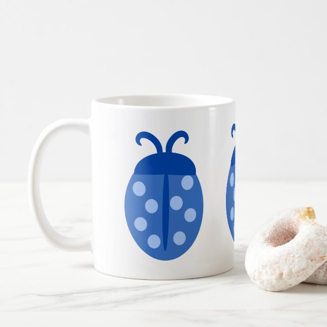 Cute Blue Ladybug Mugg (Med munk)